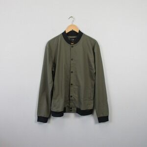 Claim Defame Hyperlight Bomber Jacket Men L Green Snap Lightweight Casual 334